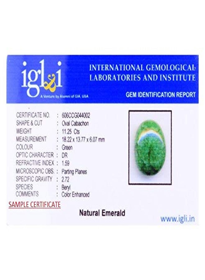 TheGalaxy 5.45 Carat Natural Zambian Emerald(Panna) by lab Certified - Image 3