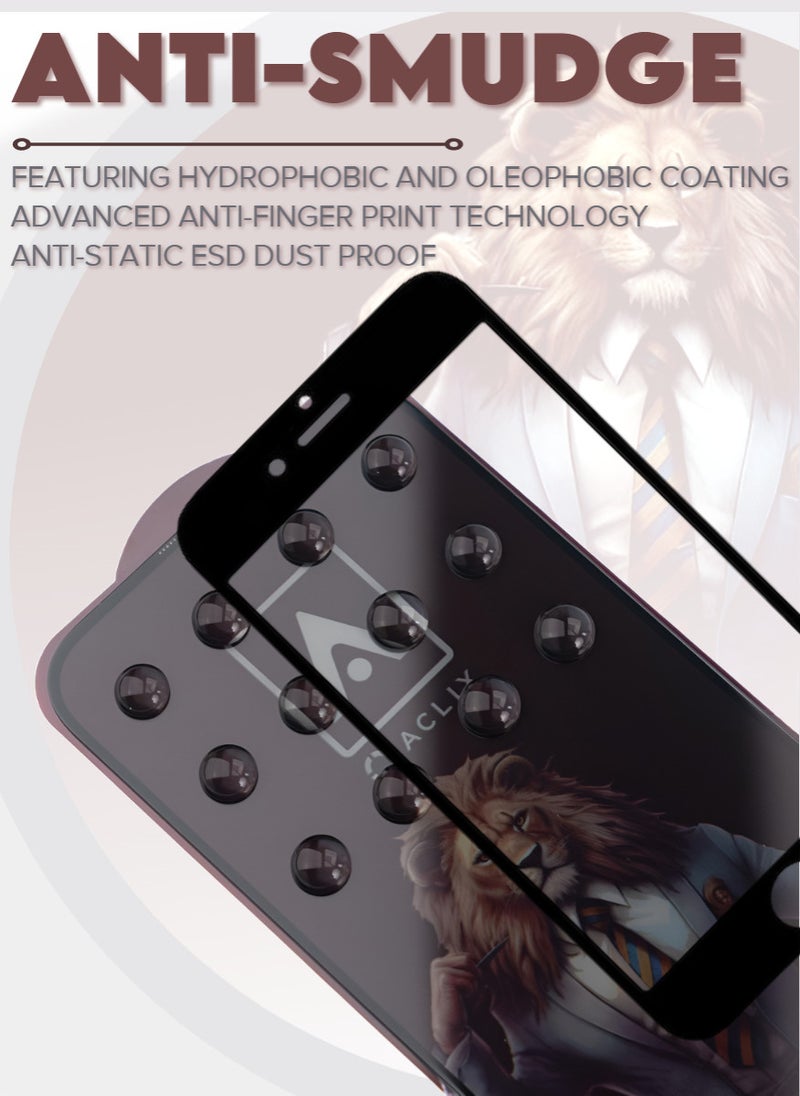 ACLIX 2 Pieces Antistatic ESD Dustproof Premium Quality High Definition Anti-Spy Privacy Tempered Glass Screen Protector Designed For  iPhone 8 Plus - Image 4