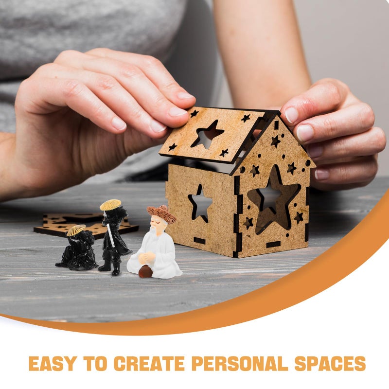 6 قطع تماثيل صياد صيني مصغرة زينة بونساي DIY تماثيل المناظر الطبيعية الدقيقة - Image 5