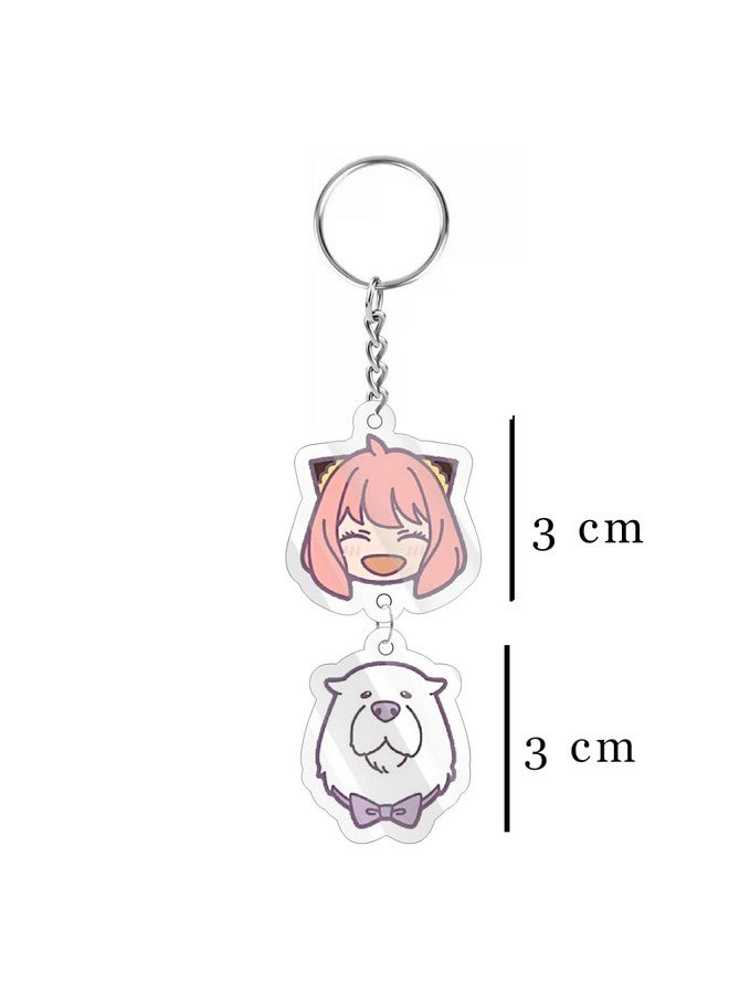 Careflection حامل مفاتيح كيرفلكشن سباي × فاميلي أنمي أنيا و bond كلب لطيف - Image 2