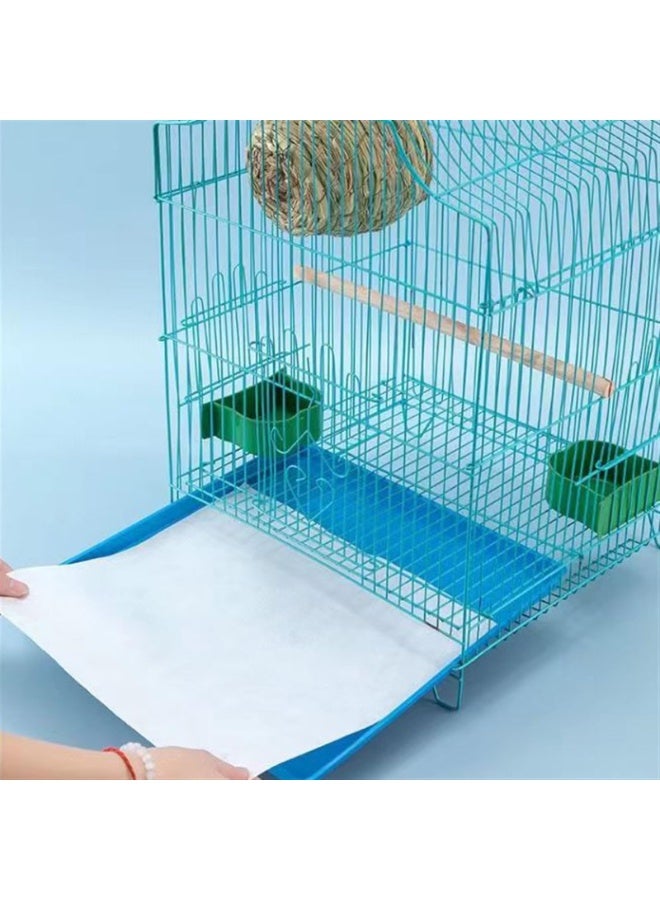 100PCS Bird Cage Liner Papers, Sheets Non-Woven Bird Cage Liners, Precut Absorbent Bird Paper,Natural Materials,Strong Water Absorption - Image 3