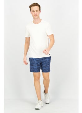 Tailor Vintage Men Allover Print Basic Short, Blue  - Image 3