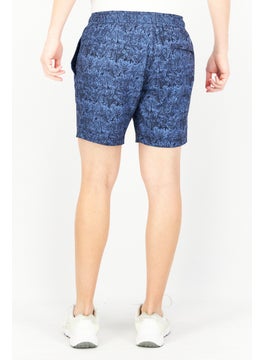 Tailor Vintage Men Allover Print Basic Short, Blue  - Image 4