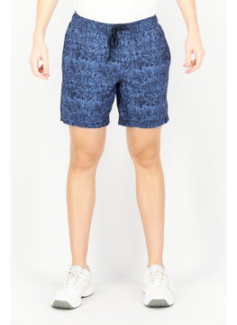 Tailor Vintage Men Allover Print Basic Short, Blue  - Image 1