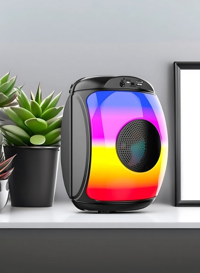 ZQS1438 Wireless multi Colour Changing Party Speaker Multiple Inputs & Microphone - Image 5