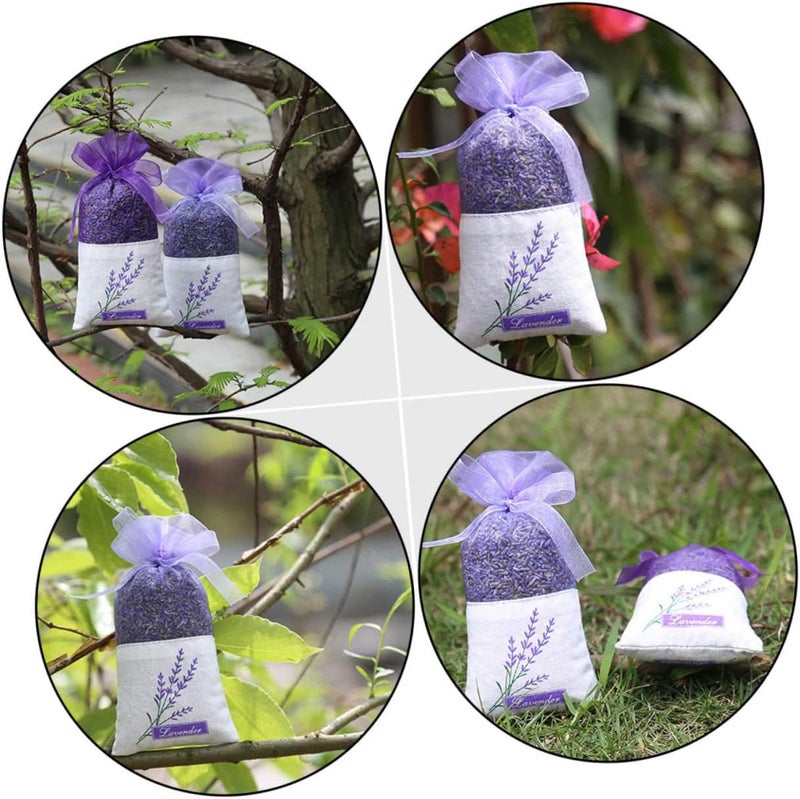 22Pcs Lavender Scented Sachet Bags for Closet and Handmade with Beautiful Flower Pattern Easy to Use Drawstring Design - Image 4