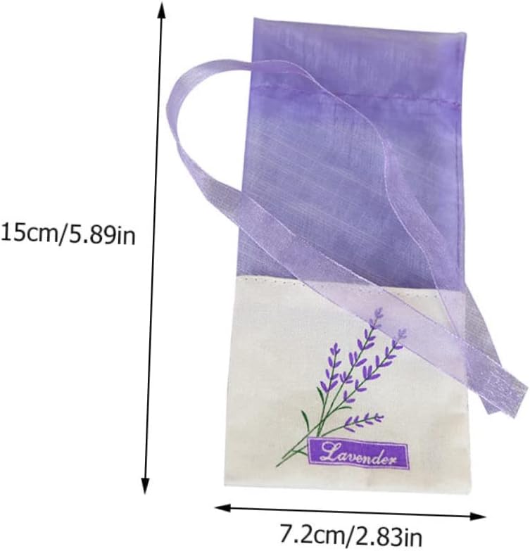 22Pcs Lavender Scented Sachet Bags for Closet and Handmade with Beautiful Flower Pattern Easy to Use Drawstring Design - Image 2