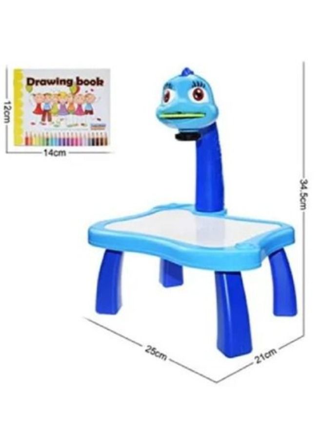 Children LED Projector Art Drawing Table detrend153 blue - Image 2
