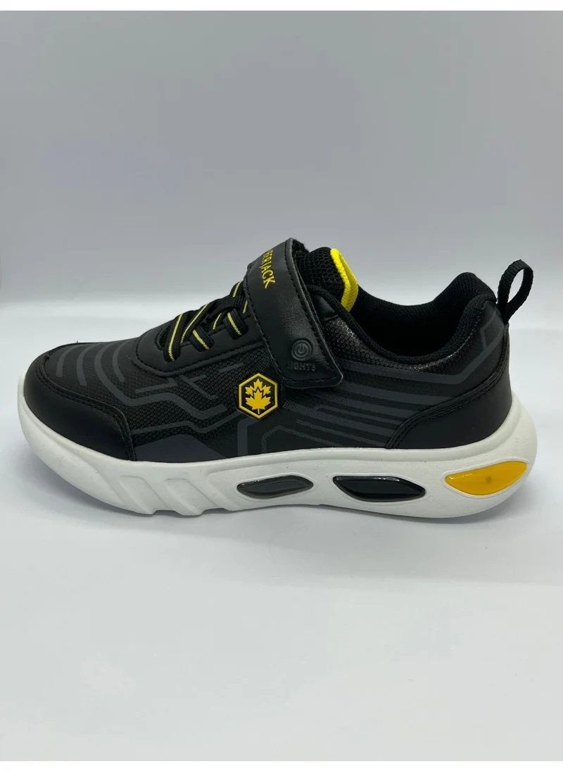 LUMBERJACK Micra 3pr Black-Yellow Boys Running Shoes