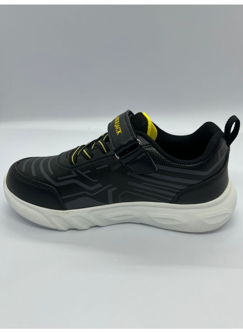 LUMBERJACK - Micra 3pr Black-Yellow Boys Running Shoes - Image 1