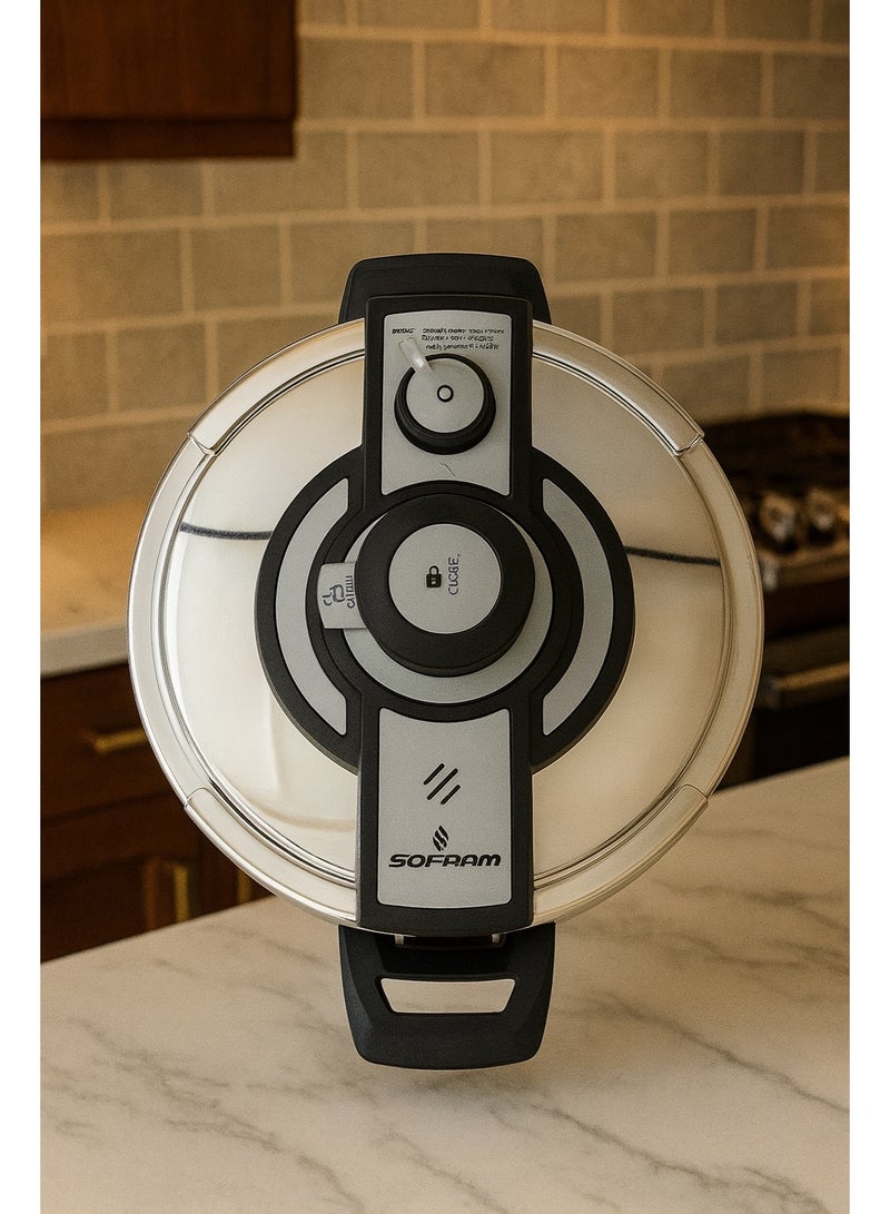 سوفرام ⭐ قدر ضغط ستيل سوفرام التركي – 8 لتر | قوة، أمان، وأناقة في مطبخك! 🇹🇷✨ - Image 2