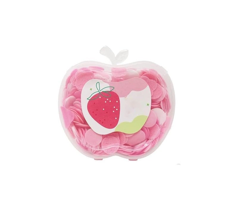 INOBECK Paper Soap Box Mini Portable Travel Soap Paper Disposable Hand Washing Bath Scented Paper Soap For Outdoor | Flower Design Apple Shape Bottle Paper Soap Clean Soft Bath For Travel (Pack Of 1) - Image 1