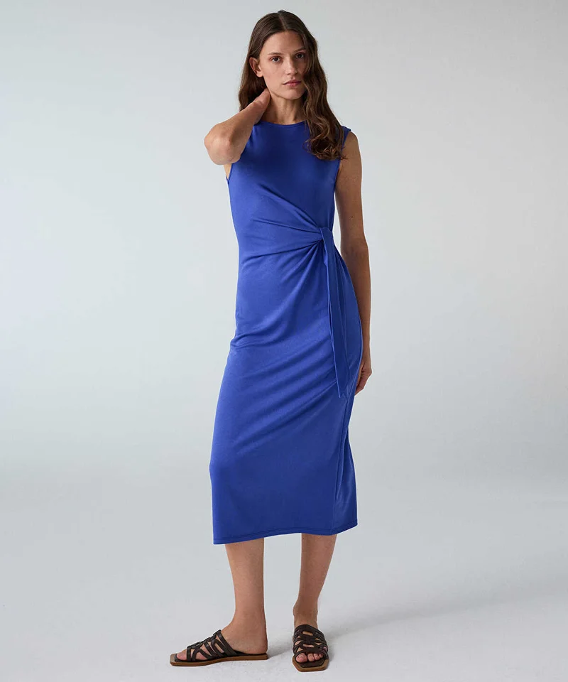 Tie-Waist Midi Dress