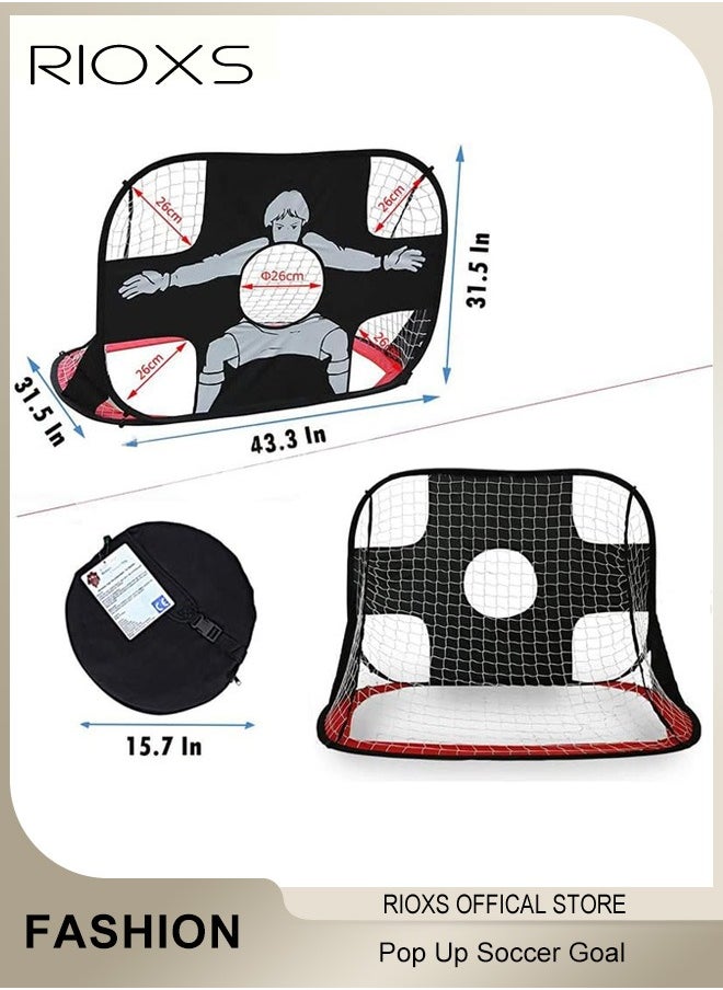 RIOXS Portable Soccer Goal For Backyard,Kids Shooting Practice Nets,Pop Up Soccer Target Goal,Collapsible Pop-Up Football Net,Outdoor Playsets Foe Boys Girls Football Training  - Image 4