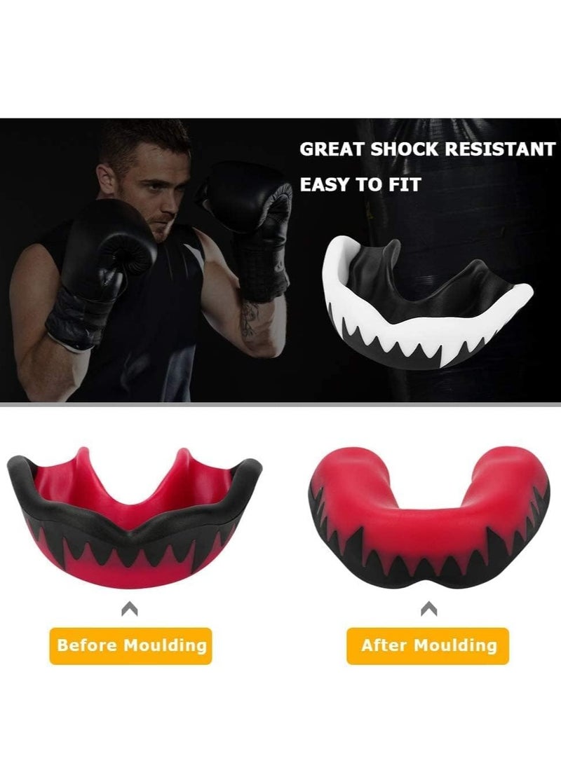 KASTWAVE Mouth Guard, 2Pcs Adults and Youth Mouth Guards Sports Mouthguard with Case  - Image 3