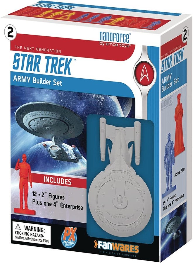 Spherewerx Star Trek: The Next Generation Nanoforce Army Builder Figure Boxed Set, Multicolor - Image 1