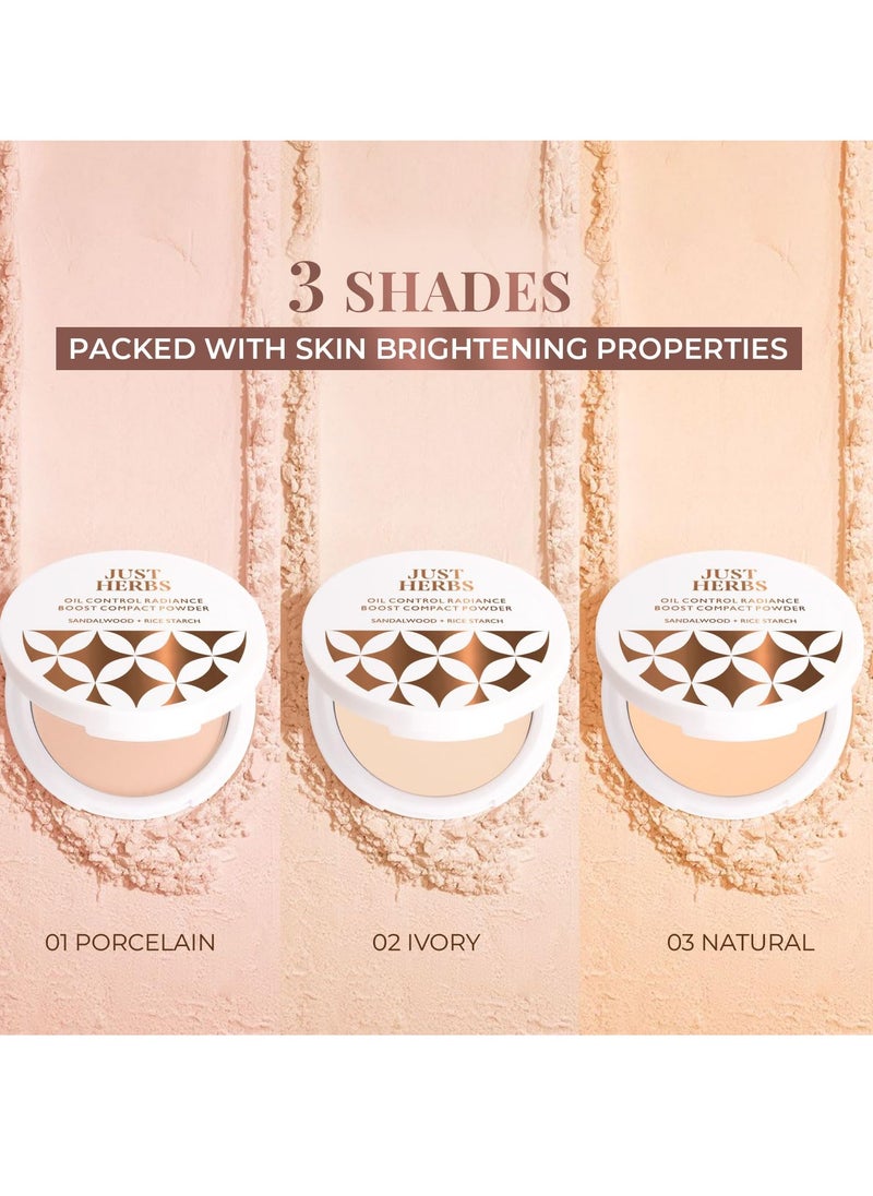 Just Herbs Just Herbs Oil Control Radiance Booster Age Defying Compact Powder 9g  - Image 3