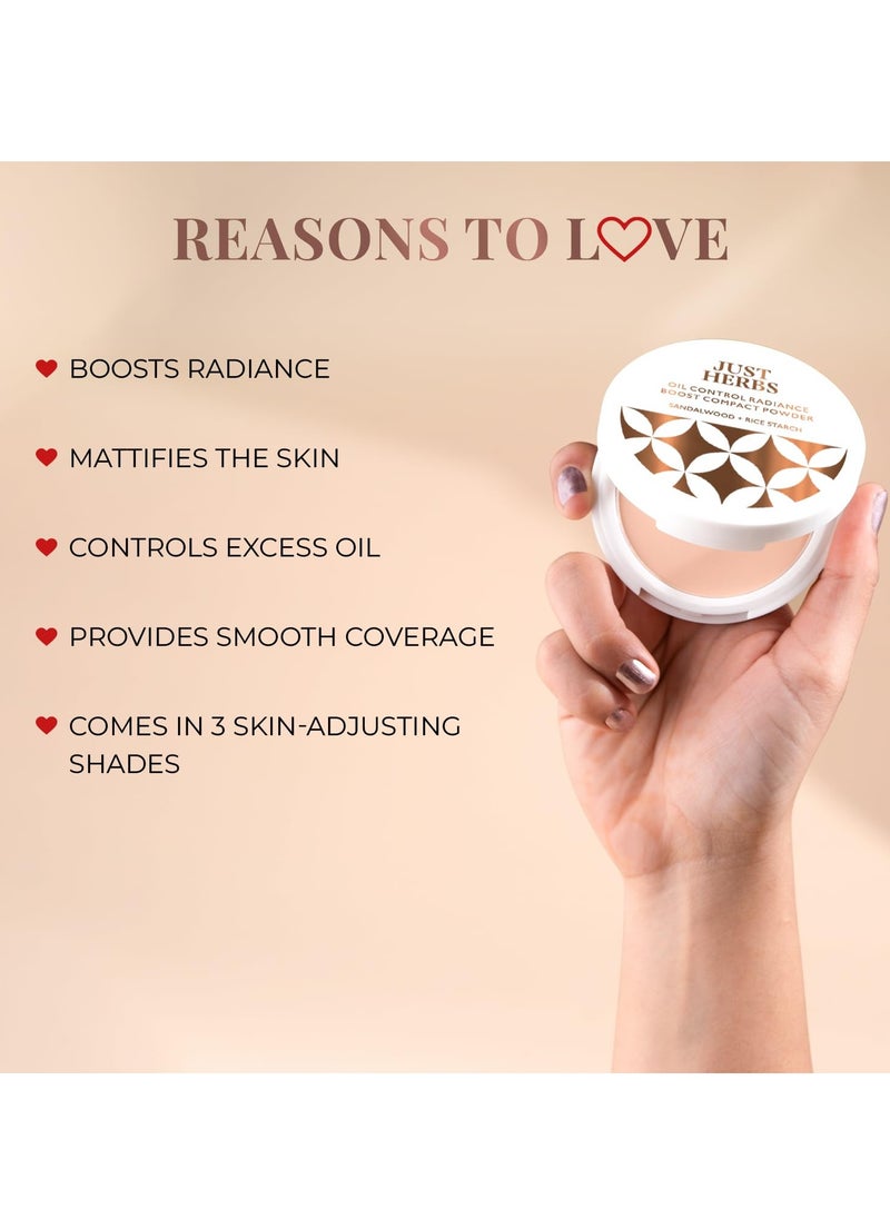 Just Herbs Just Herbs Oil Control Radiance Booster Age Defying Compact Powder 9g  - Image 5