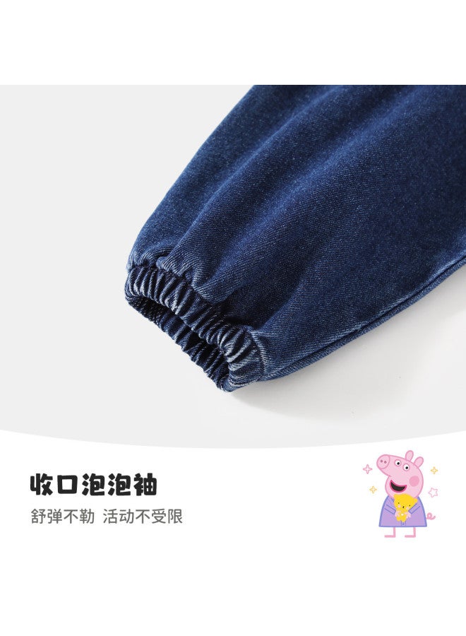 peppa Pig Spring Girls' Casual Denim Cardigan - Versatile Baby Jacket - Image 5