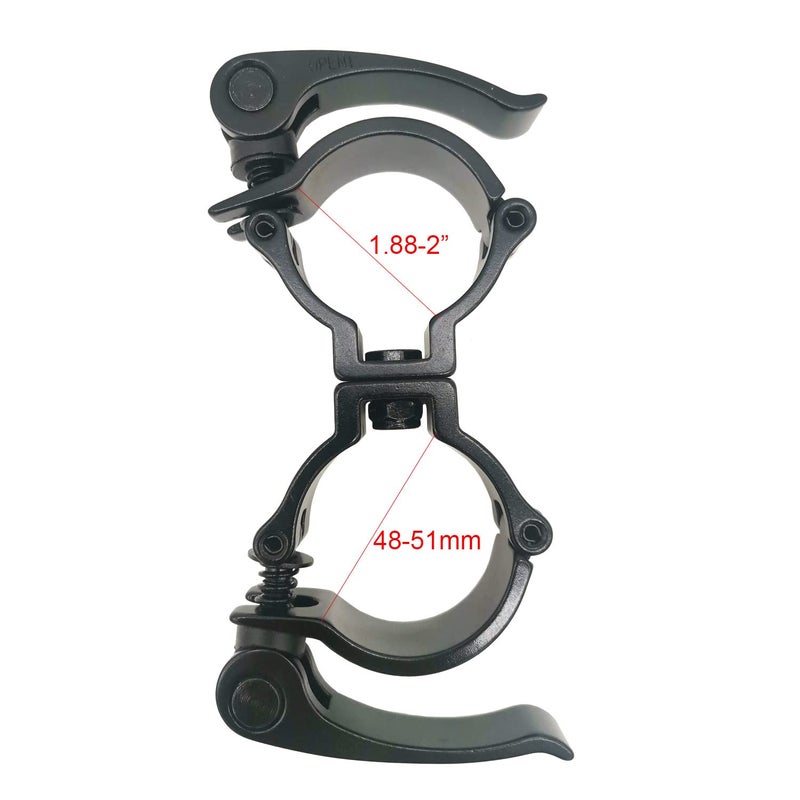 Douzime Lighting Truss Swivel coupler Clamp Fit F34 1.88-2 Inch Pipe Heavy Duty Aluminum Alloy 220 LBs for DJ Stage Lighting Quick Release Quick Lock - Image 2
