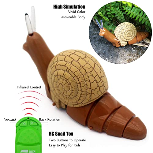 Tipmant Realistic RC Snail Remote Control Animal Toys Realistic Electronic Fake Insect Car Vehicle Kids Birthday Gifts - Image 5