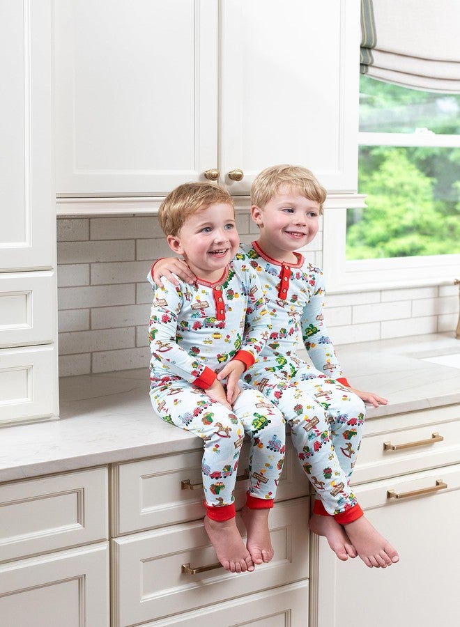 Mud Pie Boys' Christmas Pajama Set, Toyland, 9 Months/12 Months - Image 4