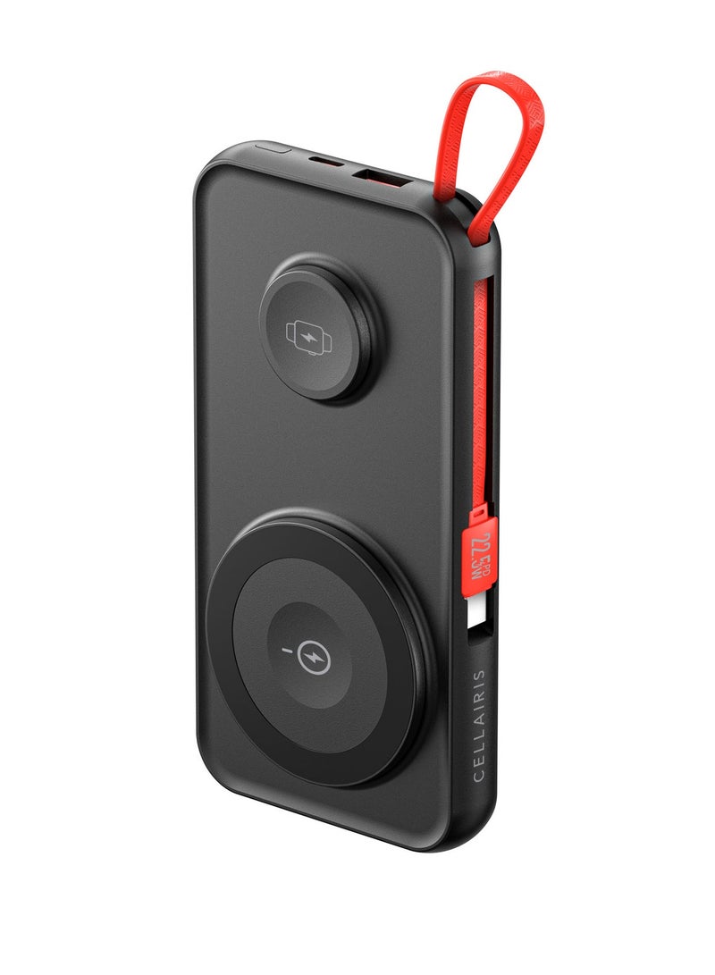 Cellairis Power Fusion Mag 10,000mAh Power Bank – PD & QC Charging, Magnetic Wireless, Built-in Cables - Image 3