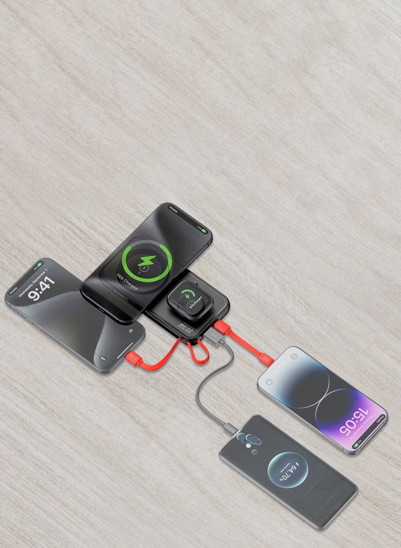 Cellairis Power Fusion Mag 10,000mAh Power Bank – PD & QC Charging, Magnetic Wireless, Built-in Cables - Image 5