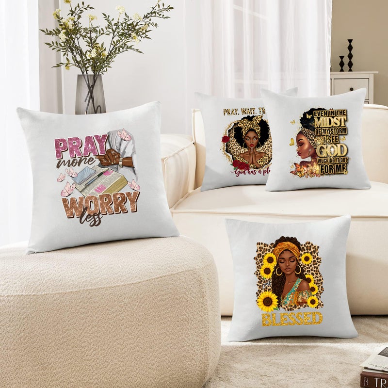 RURUIS 10 PCS Black Woman Iron On Transfer Heat Press Decals for T-Shirt Clothing Washable Heat Transfers Patches Vinyl Sticker Afro Girl DIY Decoration Applique - Image 3
