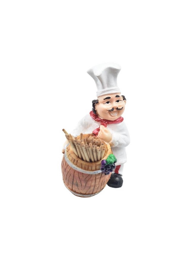 PANCIKAA Delightful Chef Toothpick Stand for Home & Kitchen, Dining Table - Includes 200 Sticks | Creative Poly-Resin Organizer - Multicolor | Perfect for Dining & Easy-to-Use - Image 1