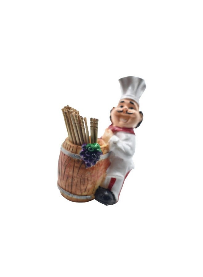 PANCIKAA Delightful Chef Toothpick Stand for Home & Kitchen, Dining Table - Includes 200 Sticks | Creative Poly-Resin Organizer - Multicolor | Perfect for Dining & Easy-to-Use - Image 5