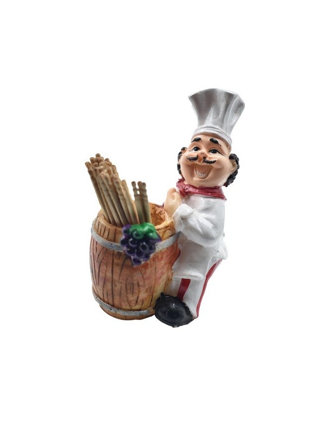 PANCIKAA Delightful Chef Toothpick Stand for Home & Kitchen, Dining Table - Includes 200 Sticks | Creative Poly-Resin Organizer - Multicolor | Perfect for Dining & Easy-to-Use - Image 2