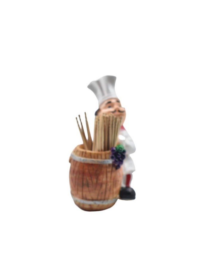 PANCIKAA Delightful Chef Toothpick Stand for Home & Kitchen, Dining Table - Includes 200 Sticks | Creative Poly-Resin Organizer - Multicolor | Perfect for Dining & Easy-to-Use - Image 3