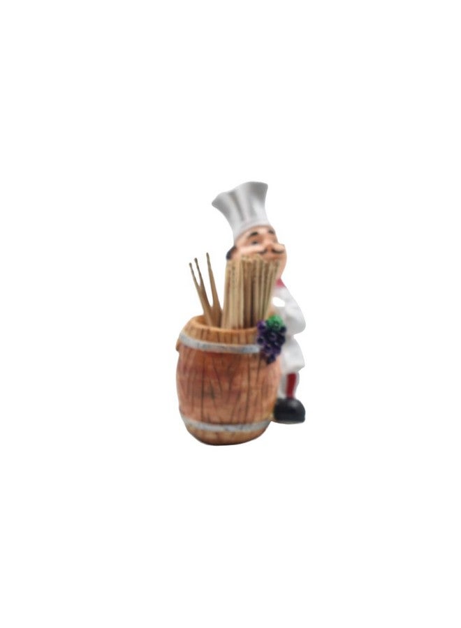 PANCIKAA Delightful Chef Toothpick Stand for Home & Kitchen, Dining Table - Includes 200 Sticks | Creative Poly-Resin Organizer - Multicolor | Perfect for Dining & Easy-to-Use - Image 4