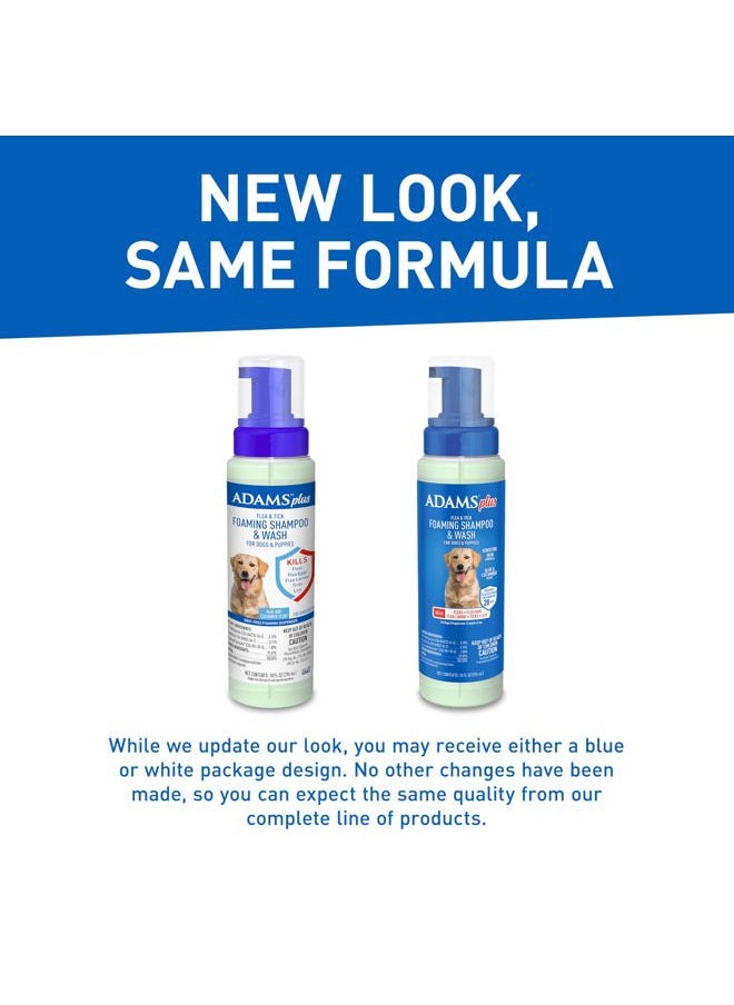 ADAMS Plus Flea & Tick Foaming Shampoo & Wash for Dogs & Puppies Over 12 Weeks | Sensitive Skin Flea Treatment for Dogs and Puppies | Kills Adult Fleas, Ticks, and Lice On Contact | 10 Oz  - Image 2
