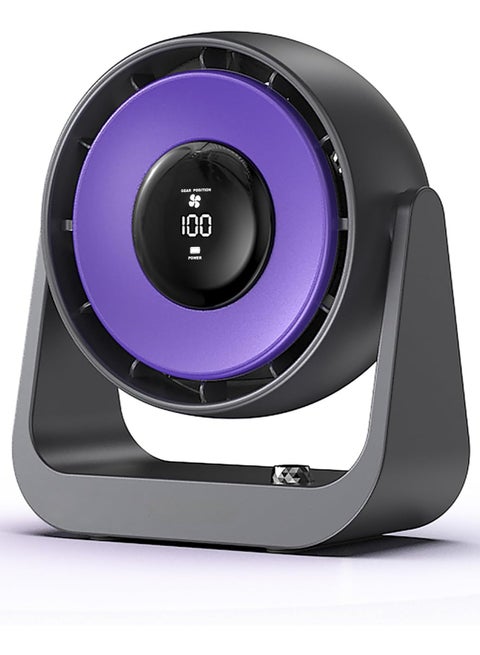Portable Desk Fan with Smart LED Display, 100 Speed Levels Table Fan with 4000mAh Battery, Adjustable Angle, Quiet Operation For Bedroom Home Office Desktop Travel