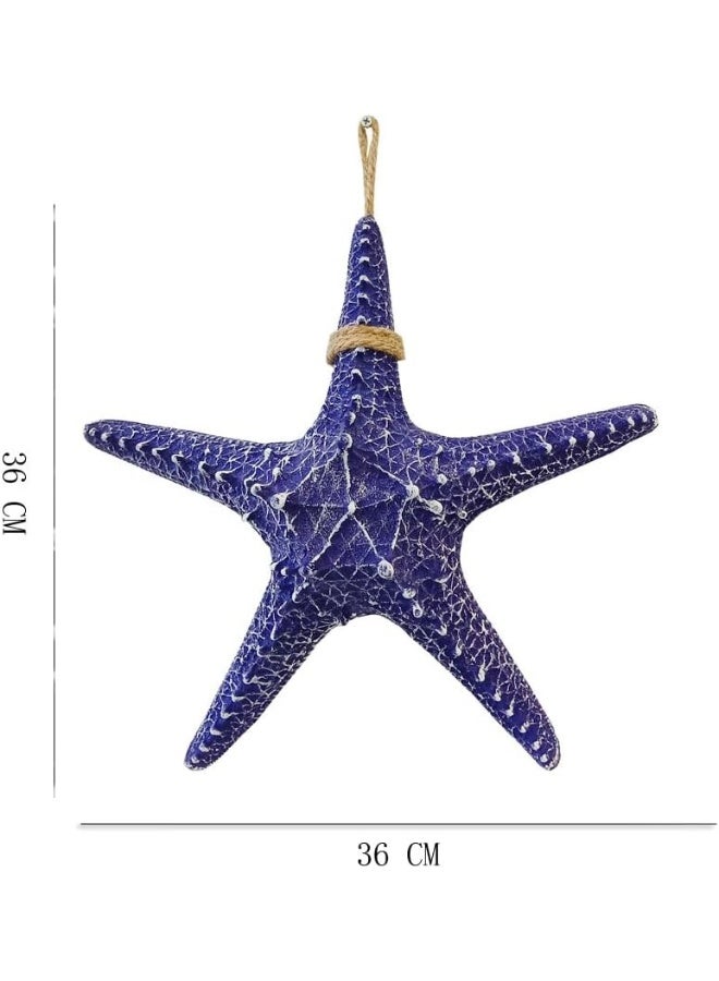 YINZUO YINZUO Decorative Starfish Wall Hanging of Plastic Fiber Sea Star with Rope for Coastal, Beach, Nautical Wall Decor  - Image 2