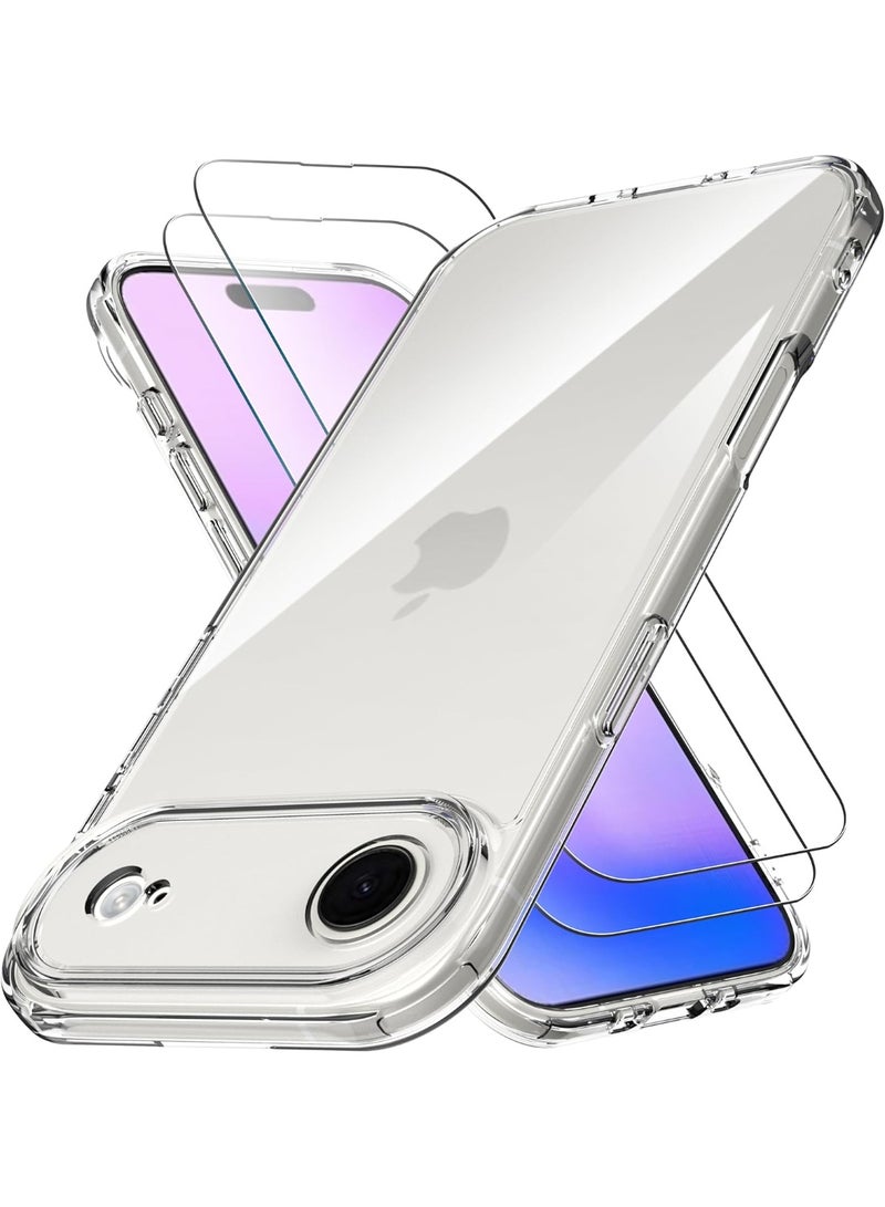 ELTRAZONE 3 Pack Screen Protector for iPhone 17 Air + 3 Pack Camera Lens Tempered Glass – 9H Hardness, Scratch Resistant, Bubble-Free, Easy Installation, Supports Fingerprint Unlock & HD Clarity - Image 1