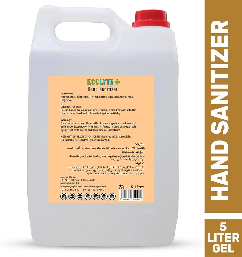 Ecolyte+ Hand Sanitizer Gel - 5 Liter - Image 2