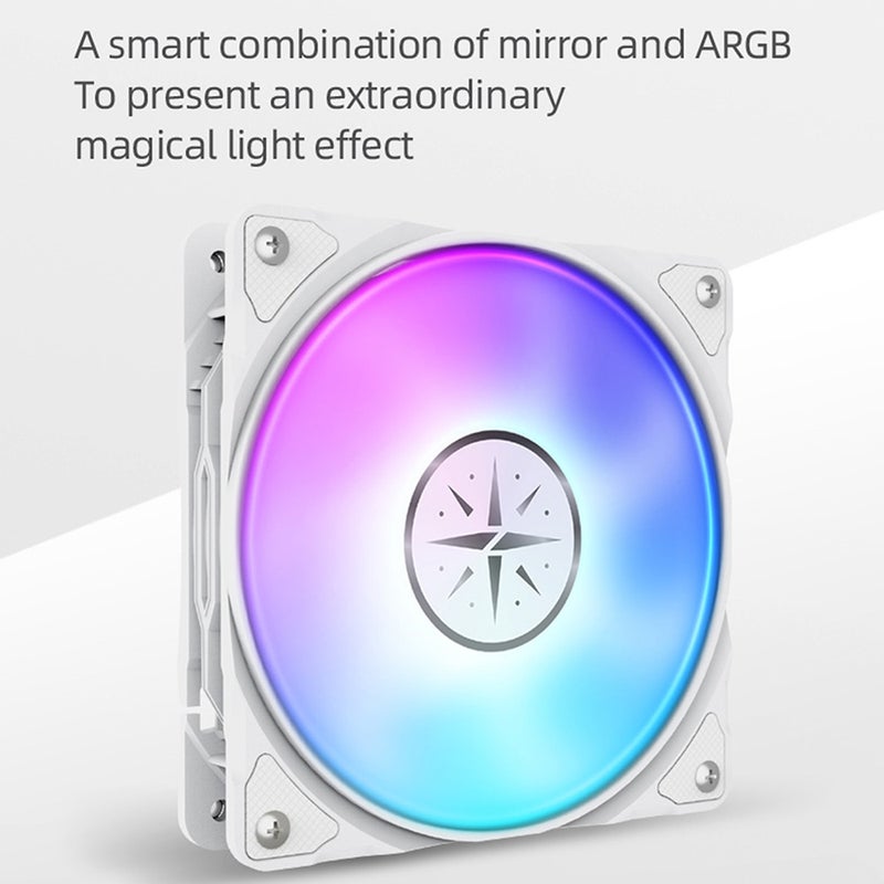 ZEAGINAL 120mm مروحة غلاف ARGB لتتبريد أجهزة الكمبيوتر بمحامل هيدروليكي - سرعة المروحة: 900-1800 دورة في الدقيقة - ضوضاء منخفضة - Image 3