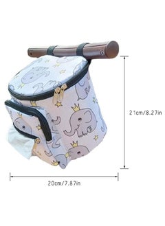 Occuwzz Baby stroller hanging bag multifunctional universal large capacity storage buckle hanging bag easy to carry suitable for baby stroller bicycle scooter handlebar  - Image 5