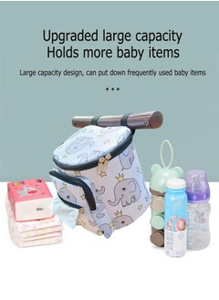 Occuwzz Baby stroller hanging bag multifunctional universal large capacity storage buckle hanging bag easy to carry suitable for baby stroller bicycle scooter handlebar  - Image 2