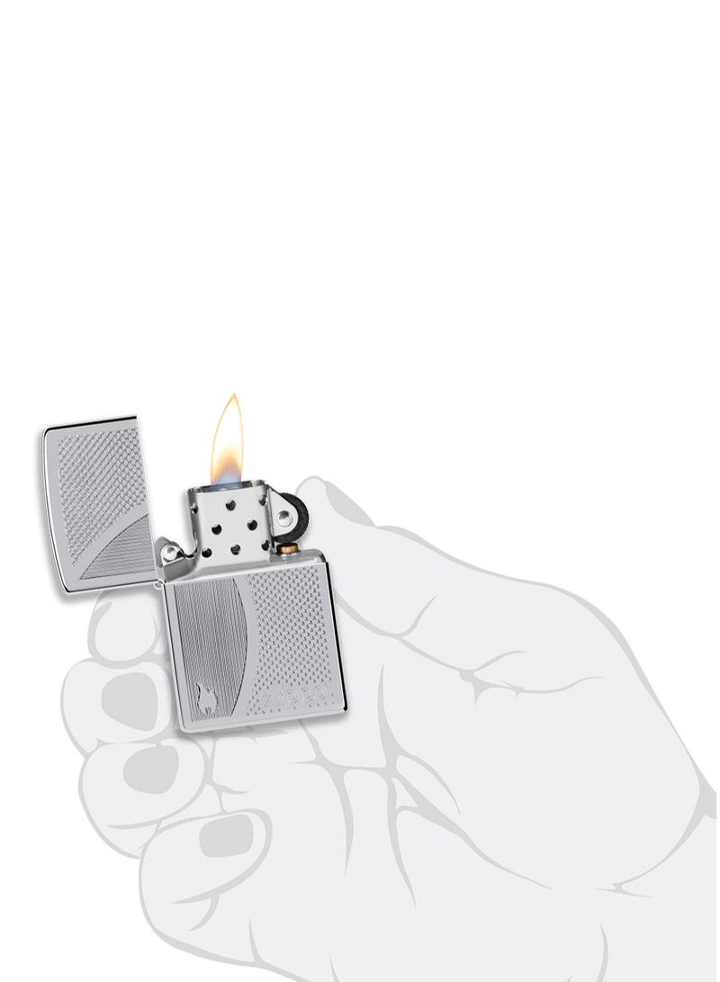 Zippo ولاعة زيبو AE184307 250 مقاومة للرياح من الكروم المصقول عالي الجودة بلون الظل المتدرج - Image 5