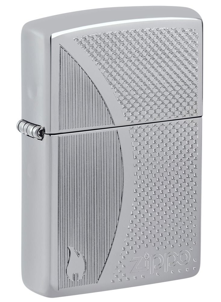 Zippo ولاعة زيبو AE184307 250 مقاومة للرياح من الكروم المصقول عالي الجودة بلون الظل المتدرج - Image 1