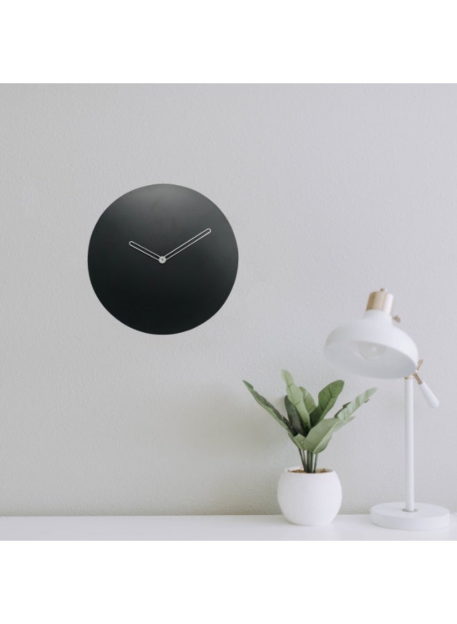 Peachy Loops Round Wall Clock - Black - Image 1
