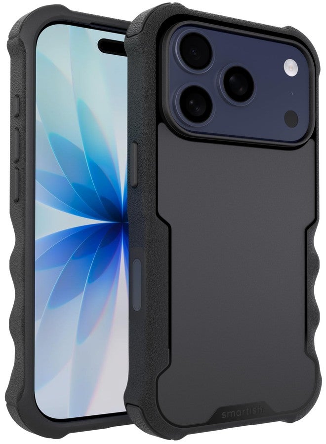 Smartish® iPhone 17 Pro MagSafe Case - Gripzilla Protective Magnetic Case [Rugged + Tough] Heavy Duty Grip Armored Cover w/Drop Tested Protection for Apple iPhone 17 Pro - Black Tie Affair - Image 1