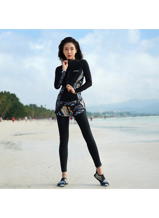 New Direct Diving Suit Split Long Sleeve Sunscreen Quick-drying Swimsuit Couples Men And Women Jellyfish Suit
