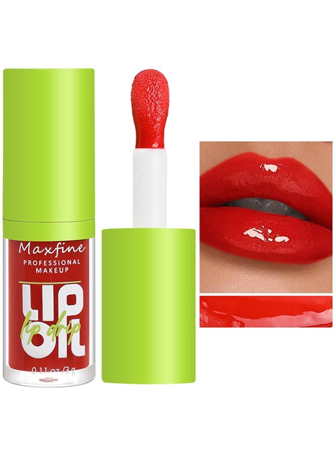 ماكس فاين زيت شفاه رأس فرشاة كبير ، فائق الترطيب والتغذية ، زيت توهج شفاه لامع ناعم ولامع ، ملمع شفاه ملون لامع ونباتي ، تركيبة غير لزجة - Image 2