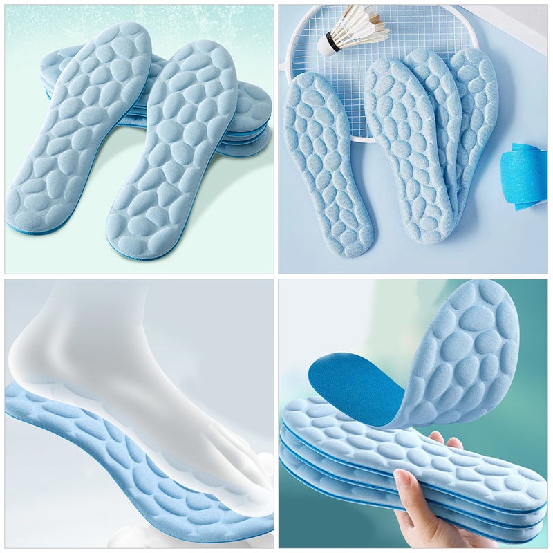 6 Pairs of High Elastic Shoe Insoles Shock Absorbing Insoles Sweat-Absorbing Insoles Non- Sports Insoles Cuttable Shoes Insoles Comfortable Insoles - Image 3