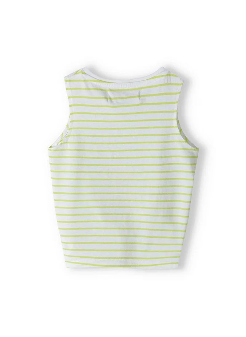 MINOTI Girls Sleeveless Striped Top with Front Knot